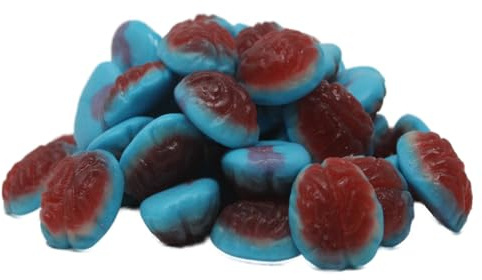 Fruchtgummi Super Gehirne blau rot mit Schaumzucker Halal 175g
