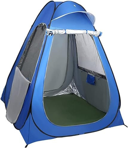 Camping Shower Tent with Storage Bag Pop Up Toilet Tent Privacy Beach Tents Shelters Portable Outdoor Changing Room for Outdoor Camping Fishing Beach (Blue 150X150X190CM) Beautiful Scenery