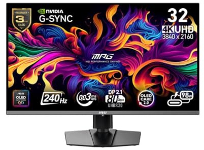 MSI MPG 322URXDE QD-OLED・OLED-Monitor・Gaming・81.3 cm (32) (9S6-3DD29A-060)