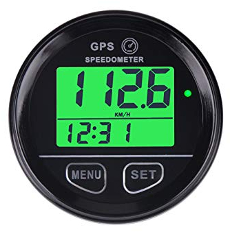 Runleader Digital GPS-Geschwindigkeitsmesser, Echtzeit-Geschwindigkeitsrekord, Übergeschwindigkeitserinnerung, Batteriespannungsmessung, externer Gleichstrombetrieb für Motocycle