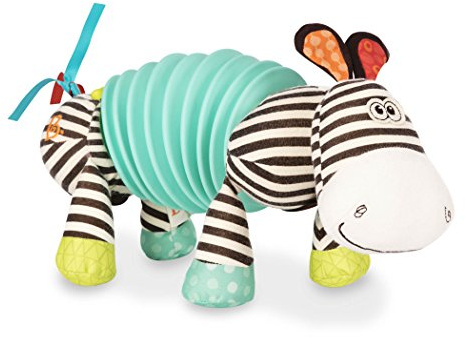 B. toys - Squeezy Zeeby - Sinnliches Zebra Plüsch - Zebra-Akkordeon - Interaktives Plüschtier - Musikalisches Babyspielzeug - 6 Monate +