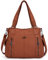 Angelkiss 2 Sacs à Main Femmes Cuir Sacs Portés Main Bourses en Cuir Lavé Top Zippers Multi Pockets Sacs à Bandoulière 1193