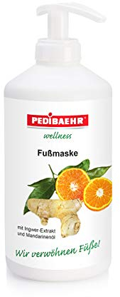 PediBaehr Fußmaske mit Ingwer-Extrakt und Mandarinenöl, 500ml Pumpspender