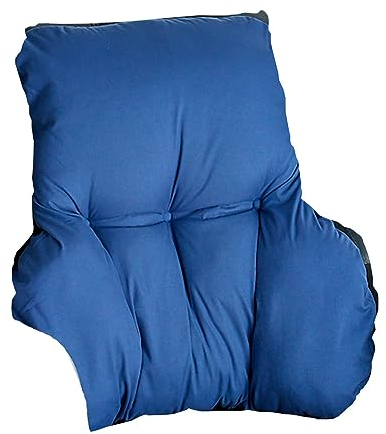 Quarry NHS Back Support Cushion | Orthopaedic Lumbar Support Cushion for Chairs, Beds and Cars | Relieves Back Pain and Spine Pressure | Hollow Fibre Fill, Royal Blue, H63xD30xW40-60cm