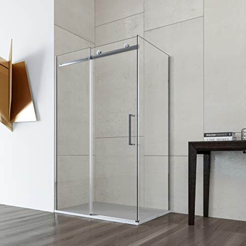 Box doccia cabina lusso angolare 70 80 90 100 110 120 140 160 170 cm scorrevole vetro trasparente anticalcare 8mm MIMOSA (90x140 cm)