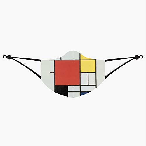 LOQI PIET MONDRIAN Gesichtsmaske – Zusammensetzung mit Rot, Gelb, Blau