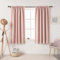 DUALIFE Lot de 2 rideaux occultants à isolation thermique et insonorisants avec passe-tringle pour chambre à coucher et salon, 106,7 x 114,3 cm de long, rose poudré