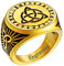 FaithHeart herren jungen Siegelring mit Rune Punk Retro Trinity Fingerring mit Keltischer Knot Wikinger Style Keltischer Knot Ring mit Wunschgravur für Weihnachten Geburtstag