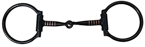 EquiSportsProducts Westerngebiss D-Ring Snaffle Bit - Sweet Iron - Copper Inlay (5'' (12,7 cm))