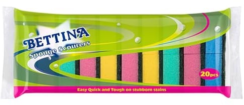 HOMESmith - Estropajos de Esponja Coloridos – Esponjas de Lavado y Limpieza de Platos de Doble Cara – Estropajos absorbentes, antiarañazos, Reutilizables – Paquete de 20