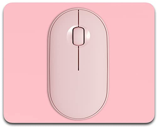 Dapesuom Small Mouse Pad, 15 x 12 cm Thick Rubber Premium-Textured Non-Slip Portable & Washable Mini Mouse Mat for Women Men Wireless Laptops Keyboard Tray Gaming Computer Office Travel, Pink