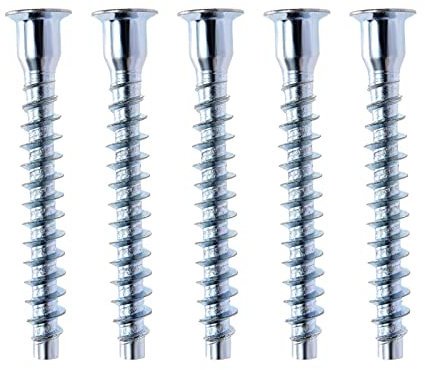 Create idea 100PCS M6x50mm Hex Socket Countersunk Head Self Tapping Connecting Screws Allen Flat Head Furniture Confirmat Screws Carbon Steel Zinc Plated