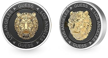Guess Lion King JUME01318JWSTYBT/U Herren-Ohrringe, lässiges Design, Única, Legierter Stahl, Zirkonia
