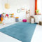 TT Home Teppich Kinderzimmer Waschbar rutschfest Kinderteppich Junge Mädchen Weich Pastell, Farbe: Türkis, Größe:160 cm Rund