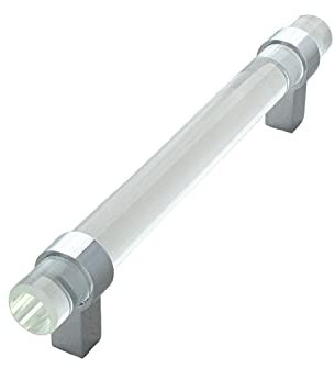 G Decor Schrankgriffe, Glas, mit Chrom-Finish, transparent, 128 mm