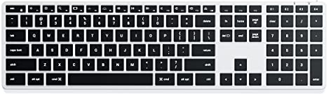 SATECHI Slim X3 Bluetooth Tastatur für Mac – Hintergrundbeleuchtete Tasten & Multi-Geräte-Sync, kompatibel mit MacBook Air/Pro M4, iPad Air/Pro M4, iPad/mini, Mac mini, iMac – Silber