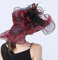 LUMoony Damenhut Sommer Hut Organza Frauen Sonnenschutz Sonnenhüte Sonnenhut Fascinator Hut Wide Brim Fascinator Braut Tee Party Hochzeitshut Sonnenhüte Kirchenhüte