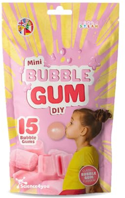 Science4you Süßigkeiten-Set - Kaugummi selber Machen Set | 15 Kaugummis mit Bubblegum-Geschmack herstellen, STEM Wissenschaftsexperiment, Mitgebsel Kindergeburtstag