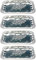 Metal Serving Tray Platter Plate Food Dish Reusable Trays for Meat Rice Sandwiches Platters Drinks Buffet Party BBQ Home Decorative Silver Tray Lightweight (Set of 4 Rectangle)
