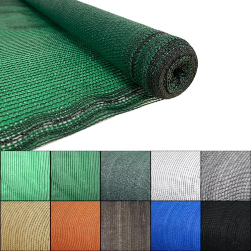 Keroppa Malla de Ocultación 80% de Sombreo 1x50 m Malla de Sombreo para Jardín Patio Terraza Agricultura Resistente Reducción Temperatura Transpirable Proteccion UV Verde
