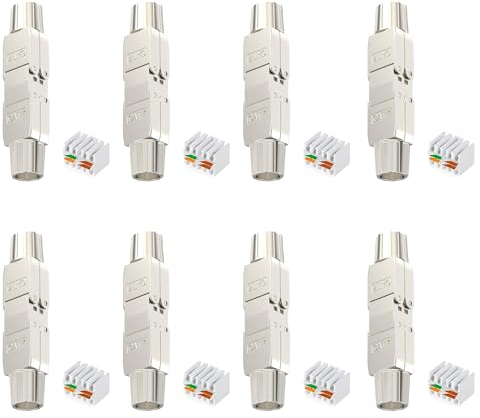 songyea 8 conectores RJ45, conector de red sin herramientas, conector RJ45 CAT5e, CAT6, CAT7, cable de instalación Ethernet, distribuidor de red