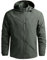 Aotoyou Veste Imperméable Homme Softshells Randonnée Homme Veste Travail Coupe Vent Army Vert S