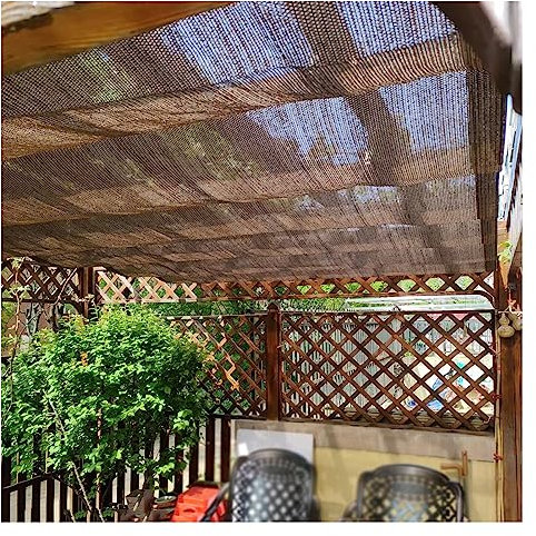 pujindu Versenkbare Markisen Für Den Innenhof, Pergola-Schattenabdeckung, Ersatz Pergola Abdeckung Außen Schatten Vordach Für Terrasse Veranda Garage Hinterhof (Farbe : Braun, Größe : 47.3x394in)