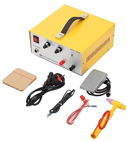 Cozyel 80A Dx-808 Pulse Spot Welder Gold Silver Jewelry Spot Welding Tool Soldering Machine Jewellery Welding Impulse Spot Welding Device, Portable Pulse Sparkle Spot Welder Equipment