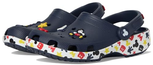 Crocs Unisex-Child Kids' Disney Clog | Mickey Minnie Mouse Shoes, Navy/Mickey Jibbitz, 13 UK Child