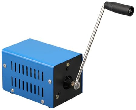 HENGJINGTR 20W Crank Power Generator Hand Crank Caricatore Dinamo ad Alta Potenza Caricabatterie Portatile USB Caricamento Esterno da Campeggio Survival Power Bank con Doppie Porte USB