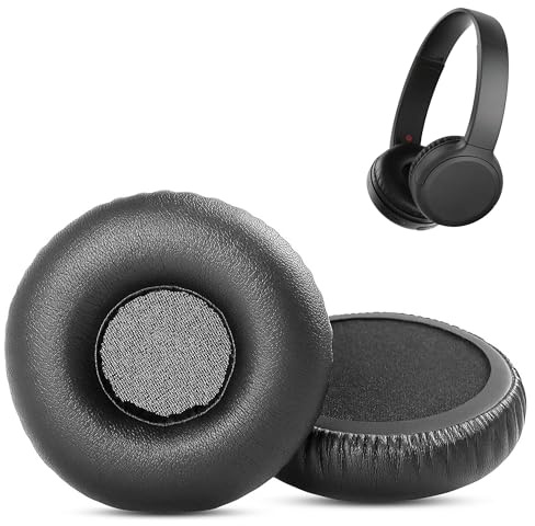 1 par de Almohadillas Auriculares para WH-CH510 Auriculares Compatible con Sony WH-CH510 Wireless Auriculares(Cuero proteico y Espuma viscoelástica Almohadillas de Repuesto para Auriculares)