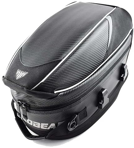 MOOWI Hecktasche Motorrad für Honda Grom MSX 125 MSX125, wasserdichte Motorrad Hecktasche große Kapazität Erweiterbare Satteltasche Gepäckträgertasche Seite Pannier Schwanz Tasche,B