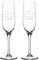 VILLA ROSA LOTTA Set de 2 Flûtes à Champagne Leonardo Gravées | Cadeau Mariage Personnalisé : Initiales Cœur, Noms, Date pour les Mariés | Verres à Pied Étiré