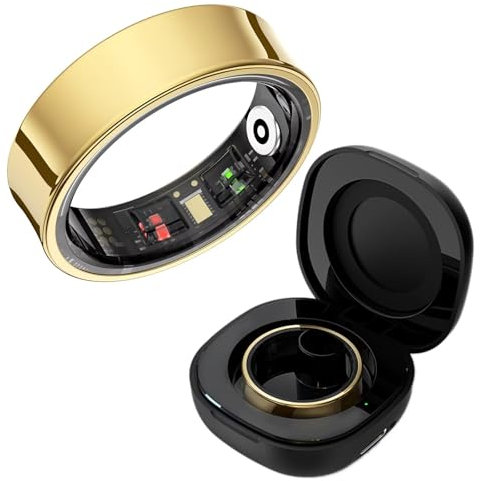 Smart Ring Fitness Ring Tracker Smartringe für Herren Damen Android iOS Fitnessring SpO2 Schlaftracker IP68 Wasserdicht Schrittzähler Kalorien Herzfrequenz Pulsmesser Sleep Tracker Aktivitätstracker
