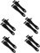 SOIMISS 5 Set Pinza Manuale per Vasi Immediato Manico Staccabile per Pentole E Padelle Protezioni Separatori di Padelle Chiaro Patata Fritta Maniglia Tappo Gel di Silice Black 2 Pezzi*5