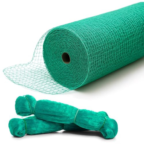 4m X 5m Green Garden Netting for Plants Fruit Veg Patch Grass Seeds, Anti Bird Netting, Pond Mesh Netting Cover, Plant Mesh Netting Lawn Protection Garden (6)