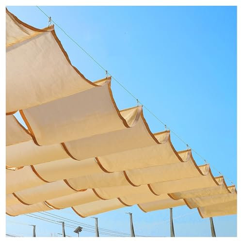 Tenda parasole retrattile a forma di U, impermeabile, per esterni, per pergola, portico, patio e giardino, tenda a rullo scorrevole, dimensioni: larghezza 1,5 x lunghezza 5 metri