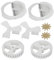 SOIMISS 2 Ensembles Engrenages de Machine à Bonbons pièce de Rechange pour Distributeur Automatique Candy Machine Supply pièces de Machine à Bonbons Plastique Blanche
