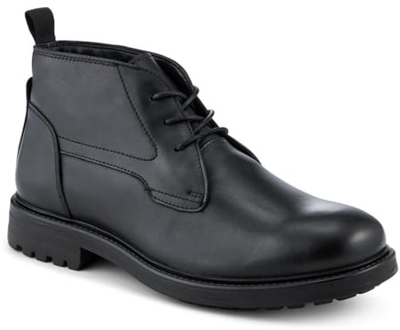 Pavers Smart Premium Leather Chukka Boots - Black Size 10