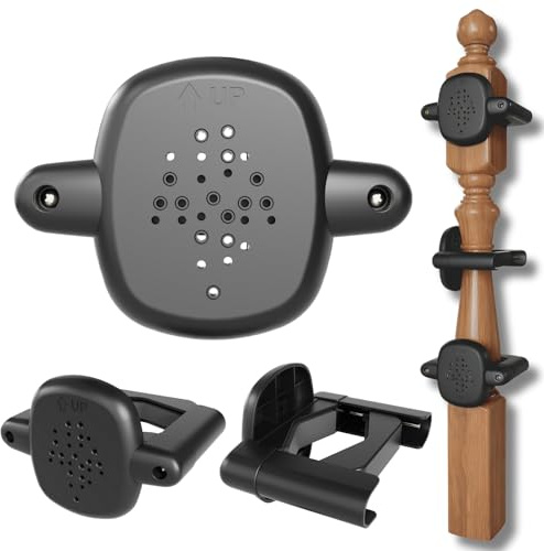 【Upgrade】 2 Pcs Baby Gate Banister Adapter – No-Drill Stair Railing Mount Kit, Fits 2–3.5″ Round/Square Posts, Compatible with Baby & Pet Safety Gates,Black