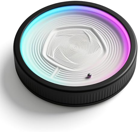Elprico Mini Sandmålningsrobot, Automatisk Kinetisk Konstmaskin med Appkontroll och RGB-belysning, för Avslappningsdekor på Skrivbordet
