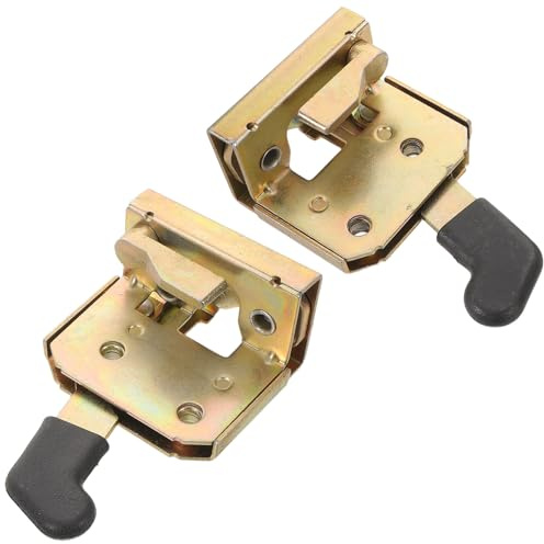 NUOBESTY 2pcs Vehicle Door Lock Latch Set for Electric Tricycle Canopy Metal inside Door Handle Lock Replacement Grab Handles for Trailer and Forklift