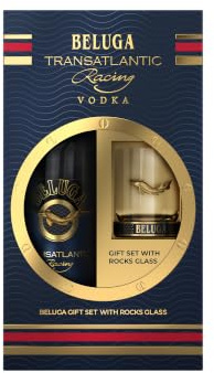 Beluga Nobel Transatlantic Racing Vodka | Geschenkset | Rocks-Glas | Dreifach gefilterter Premium Vodka | 30 Tage gereift | Weicher, ausgewogener Geschmack