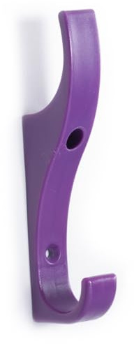 Toughook Unbreakable Plastic Safety Coat Hooks 10 Pack PURPLE