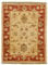 Lifetex.eu Teppich Poshti Ziegler Farahan Pakistan ca. 50 x 70 cm Beige handgeknüpft Schurwolle Klassisch hochwertiger Teppich