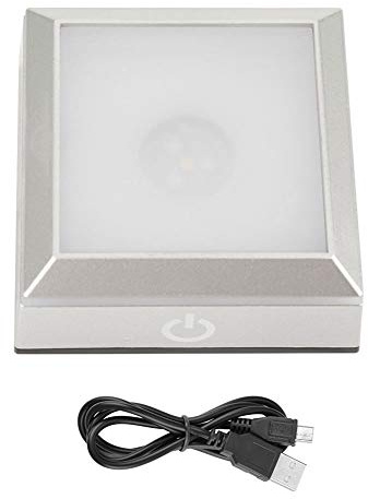 LED Display Base für Kristalle Glaskunst, 7 Bunte LED Licht Kristall Display Stand Base, Rechteckig 4 LEDs USB und Batterie, Dekoration für Vasen und Flaschen