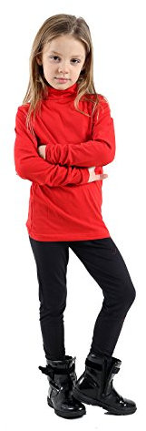 GW CLASSY OUTFIT Kids Boys Girls Polo Neck T Shirt Tops Unisex Kids Casual Turtle Neck Long Sleeve High Neck Tops (7-8 Years, Red)