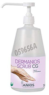 Anios 2082523 CG Dermanios Scrub avec Pompe, Bidon 1L