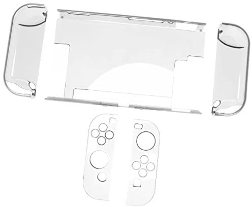 vhbw Funda, Cubierta Compatible con Nintendo Switch videoconsolas, mandos - policarbonato, Transparente