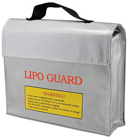 Lipo Batterie Sicherer Beutel, Feuerfeste Explosionsschutz Lipo Battery, Feuerbeständige Sicherheit Tasche, Brandschutztasche, für Aufladen und Lagerung Silber